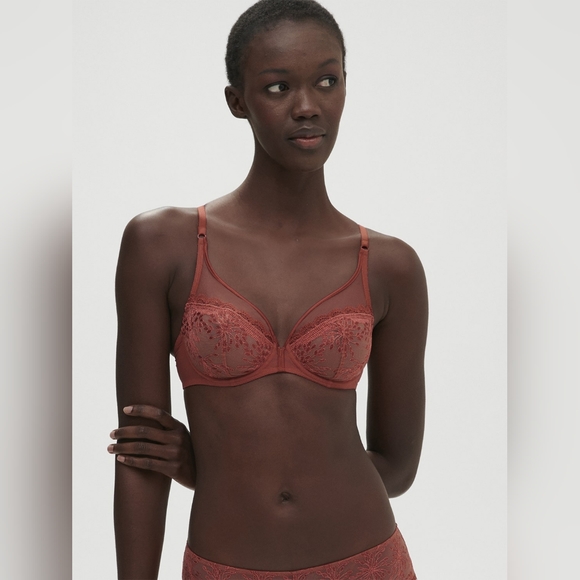 Simone Pérèle Paris - Singuliere Full Coverage Plunge Bra - Sienna - 34C - Picture 2 of 6